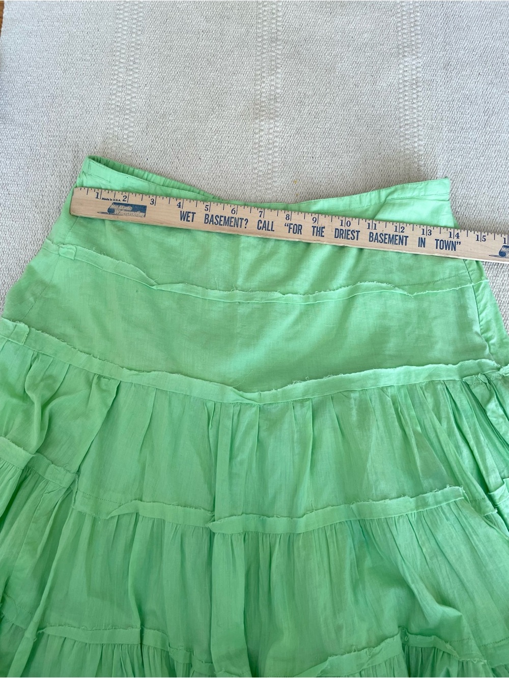 Womens 100% Cotton Tiered Midi Full Circle Skirt M Fairy Boho Soft Surroundings - Picture 6 of 7